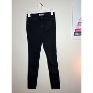 Madewell Womens Black High Rise Skinny Skinny Jeans